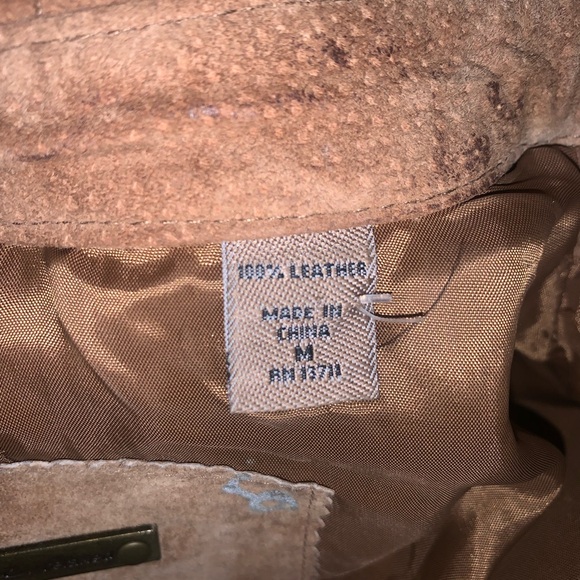 Y2K Vintage Tan Caramel Brown Genuine Leather Moto Jacket - Picture 6 of 13